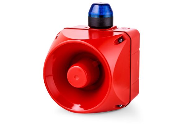 ACL Multi-tone alarm sounder with LED strobe light indicator 24 V AC/DC blue