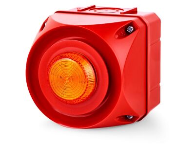 ADS-P Multi-tone alarm sounder with LED steady light indicator orange 230-240 V AC IP65 103 dB 