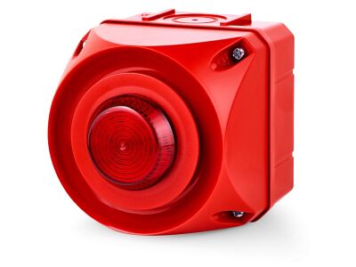 ADS-P Multi-tone alarm sounder with LED steady light indicator red 110-120 V AC IP65 103 dB 