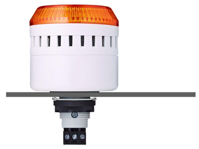 EDG LED panel mount buzzer orange 12 V AC/DC IP65 103 dB 