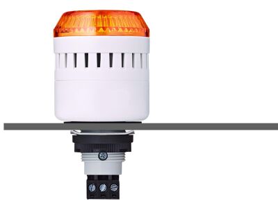 ELM LED panel mount buzzer orange 24 V AC/DC IP65 98 dB 