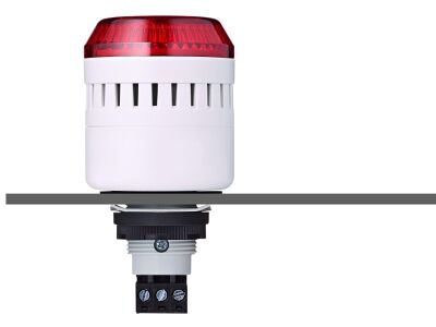 ELM LED panel mount buzzer red 24 V AC/DC IP65 98 dB 