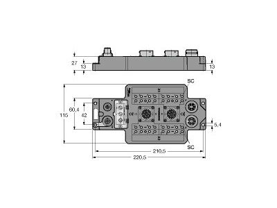 FLDP-IOM88-0001, Fieldbus I/O Module PROFIBUS-DP, 8 Digital PNP Inputs ...