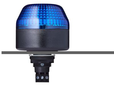 IBL M22 panel mount LED steady/flashing beacon blue 12 V AC/DC IP65 & UL Type 4/4x/13 