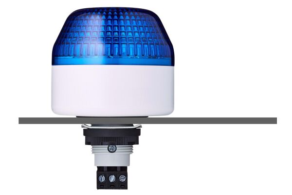 IBL M22 panel mount LED steady/flashing beacon blue 24 V AC/DC IP65 & UL Type 4/4x/13 