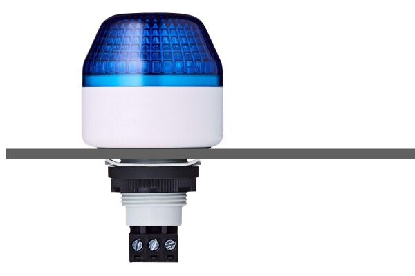 IBM M22 panel mount LED steady/flashing beacon blue 12 V AC/DC IP65 & UL Type 4/4x/13 