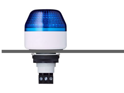 IBM M22 panel mount LED steady/flashing beacon blue 12 V AC/DC IP65 & UL Type 4/4x/13 