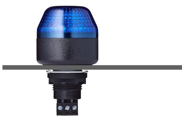 IBM M22 panel mount LED steady/flashing beacon blue 24 V AC/DC IP65 & UL Type 4/4x/13 