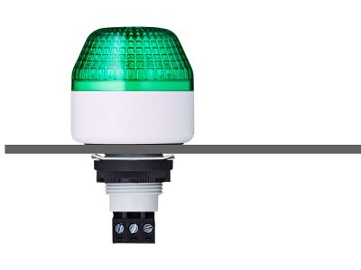 IBM M22 panel mount LED steady/flashing beacon green 110-120 V AC IP65 & UL Type 4/4x/13 