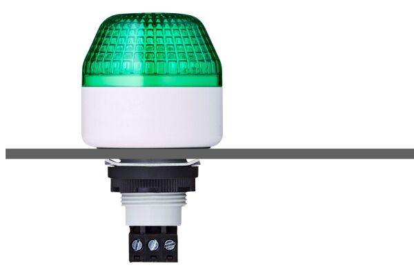 IBM M22 panel mount LED steady/flashing beacon green 230-240 V AC IP65 & UL Type 4/4x/13 