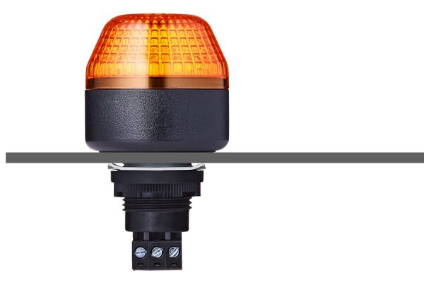 IBM M22 panel mount LED steady/flashing beacon orange 12 V AC/DC IP65 & UL Type 4/4x/13 