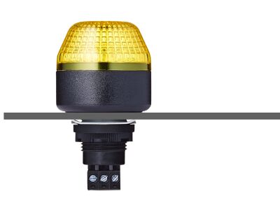 IBM M22 panel mount LED steady/flashing beacon yellow 12 V AC/DC IP65 & UL Type 4/4x/13 