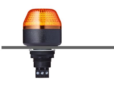 ICM M22 panel mount LED multi strobe beacon orange 24 V AC/DC IP65 & UL Type 4/4x/13 