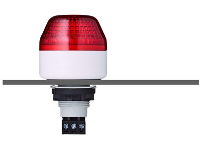 ICM M22 panel mount LED multi strobe beacon red 110-120 V AC IP65 & UL Type 4/4x/13 