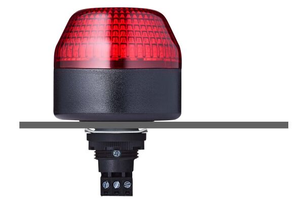 ISL M22 panel mount Xenon strobe beacon red 12-24 V AC/DC IP65 & UL Type 4/4x/13 