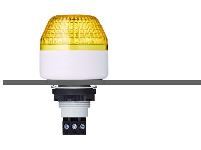 ISM M22 panel mount Xenon strobe beacon yellow 230-240 V AC IP65 & UL Type 4/4x/13 