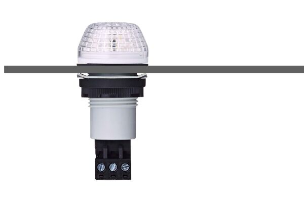 ITS M22 panel mount LED multi colour beacon clear 24 V AC/DC IP65 & UL Type 4/4x/13 