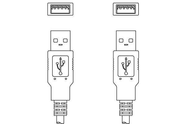 KB USB A - USB A