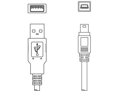 KB USB A - USB miniB