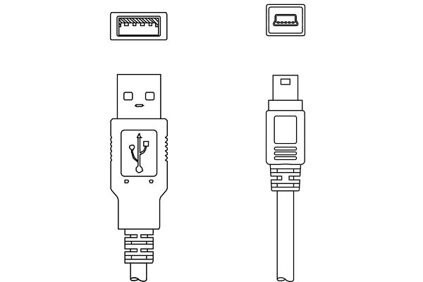 KB USB A - USB miniB