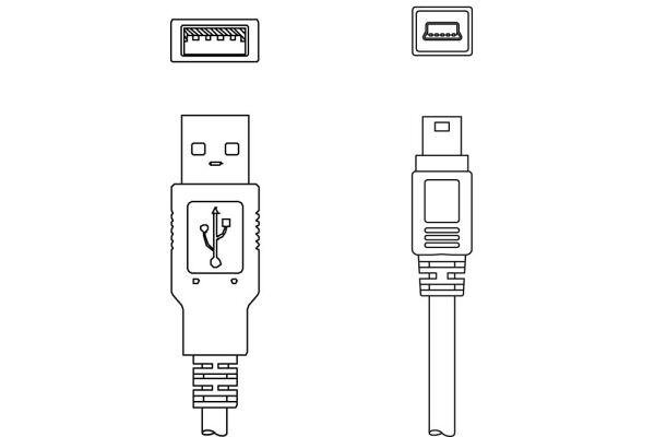 KB USB A - USB miniB