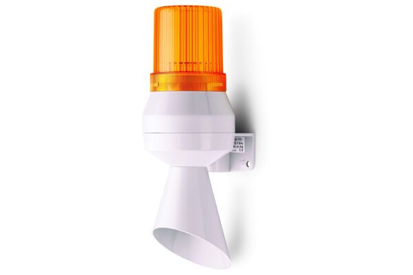 KLF Mini horn strobe beacon orange 24 V DC IP43 & NEMA type 2 92 dB 
