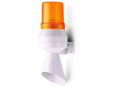 KLL Mini horn signal beacon orange 48 V AC IP43 & NEMA type 2 92 dB 
