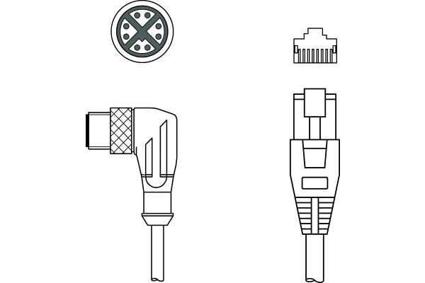 KSS GB-M12-8W-RJ45-A-P7-050