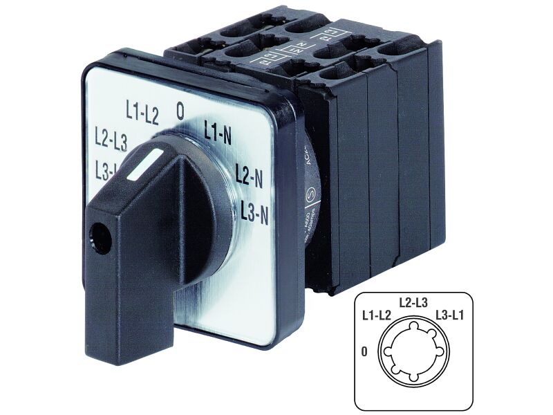 M10H E V3+G2, Voltmeter selector switch switch 20A door Mount, 3 line