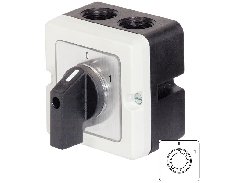 N20 PF A1+G2, ON-OFF switch 32A with enclosure IP65, 1-pole - Tipteh