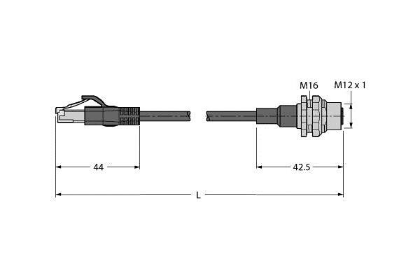 RJ45S-FKSDD-4416-0.5M