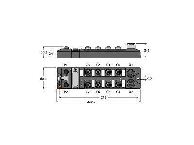 TBEN-L5-8IOL, Compact Multiprotocol I/O Module for Ethernet, 8 IO