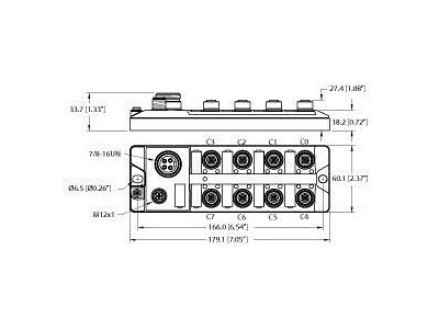 TBIL-M1-16DXP, I/O Hub for Connecting Digital Signals to IO-Link