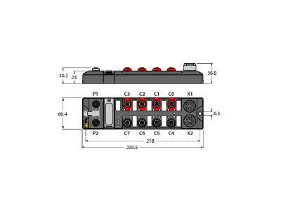 C, I/O Hub for Connecting Digital Signals to IO-Link Master, 16