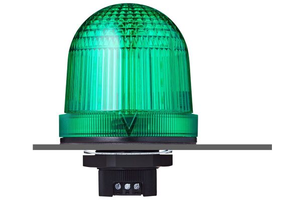 TDFP 37mm panel mount LED multi strobe beacon green 230-240 V AC IP66 & UL Type 4/4x/13 