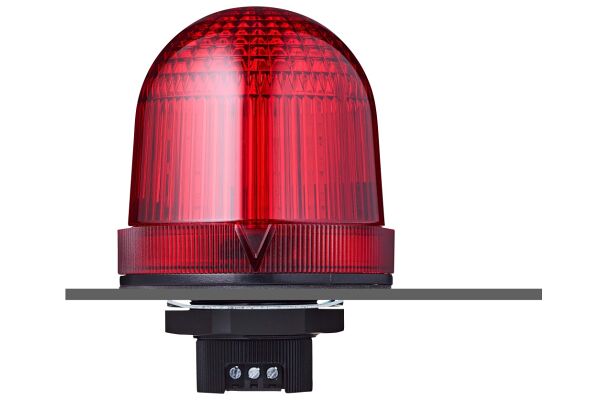 TDFP 37mm panel mount LED multi strobe beacon red 230-240 V AC IP66 & UL Type 4/4x/13 